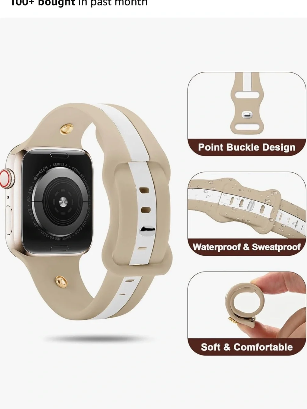 Smartwatch Band HONEYBEE Silicone Sports Band SWEAT-PROOF/WATERPROOF Women’s
